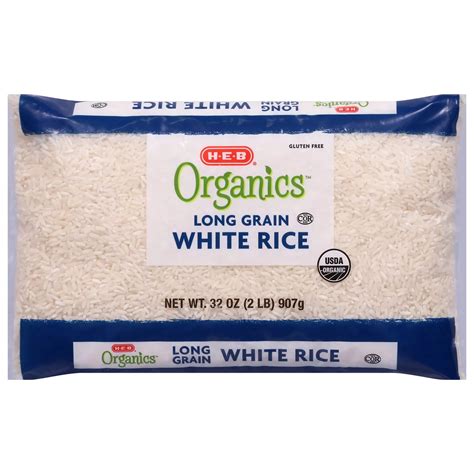 H E B Organics Long Grain White Rice Shop Rice And Grains At H E B