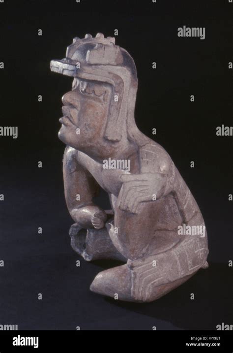 Mexico Olmec Figure Nhollow Clay Figure Wearing A Jaguar Skin Olmec