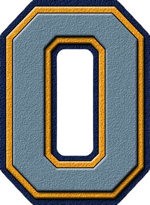 Presentation Alphabets Columbia Blue Gold Navy Blue Varsity Letter