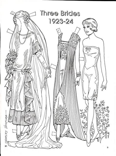 Three Brides 1923 24 Paper Dolls By Charles Ventura Paper Dolls Vintage Paper Dolls Paper