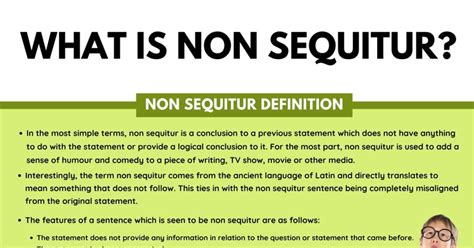 Non Sequitur Definition Useful Examples In Spoken Language And