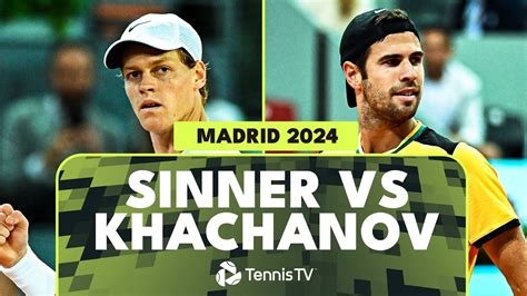 Jannik Sinner vs Karen Khachanov Highlights Madrid 2024 テニスはフラミンゴにまかせろ