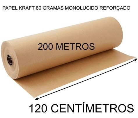 Bobina De Papel Kraft Monol Cido Cm Gr Embalar Pacotes