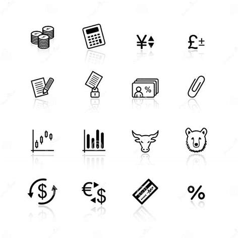 black finance icons stock vector illustration  card