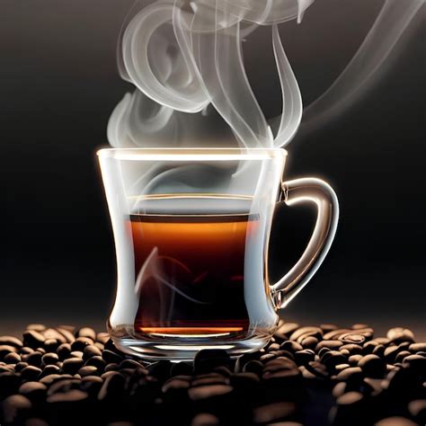 Premium AI Image | Freshly made coffee glass cup design for creating ...