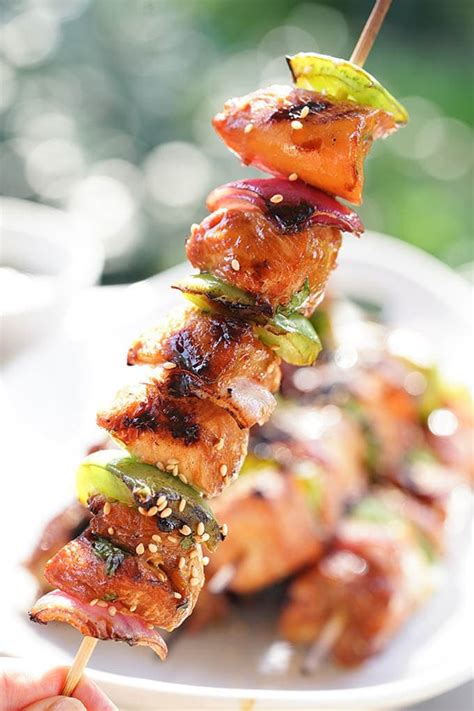 Grilled Teriyaki Chicken Kabobs Recipe Bowl Me Over