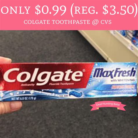 Only 0 99 Regular 3 50 Colgate Toothpaste CVS Deal Hunting Babe