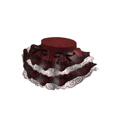 Ruffle Ribbon Lace Skirt Red Black White Roblox