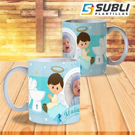 Dise Os Plantillas Para Tazas De Bautizo Bautizos Eventos Sociales