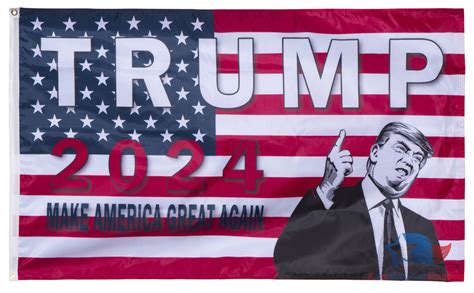 Trump 2024 Flag 3x5 Outdoor Made In Usa Double Sided 3ply