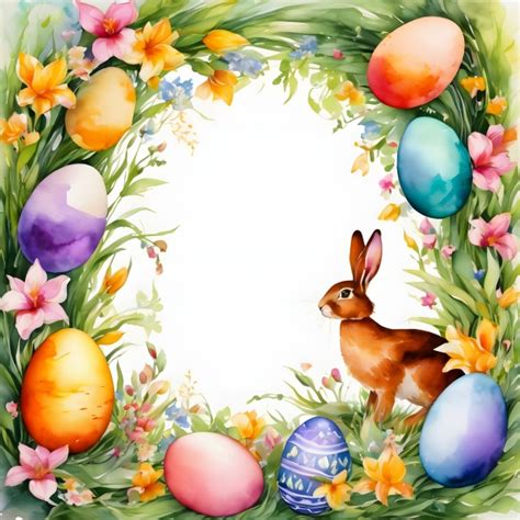 Easter Bunny Floral Wreath Free Stock Photo Public Domain Pictures