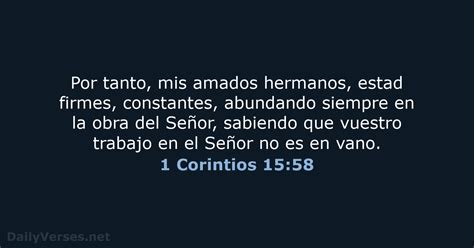 1 Corintios 15 58 Versículo de la Biblia LBLA DailyVerses net