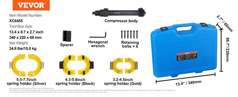 Vevor Strut Spring Compressor Set Macpherson Strut Spring Compressor