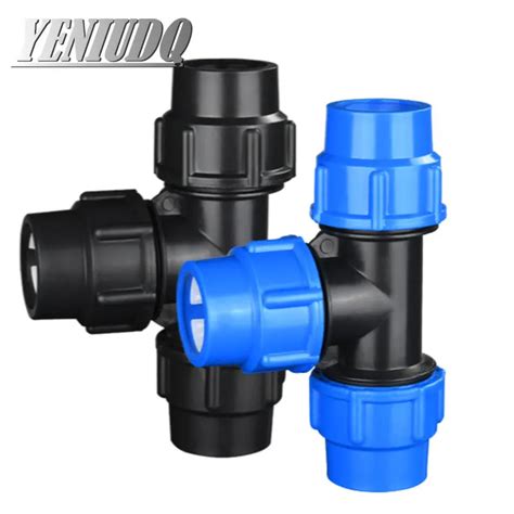 Pe Pipe Fittings Three Way Quick Joint Tap Pipe Fittings Plastic Tube