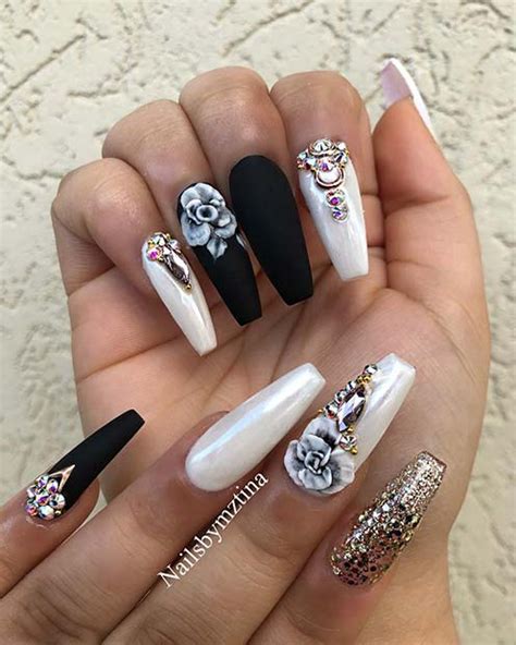 21 Bold And Edgy Black Coffin Nails Stayglam