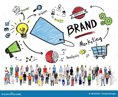 Diverse Crowd People Marketing Brand Concept Stock Photo Image Of