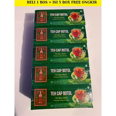 Jual 5 Box Teh Celup Cap Botol Hijau Isi 25pcs Teh Celup Teh Aroma