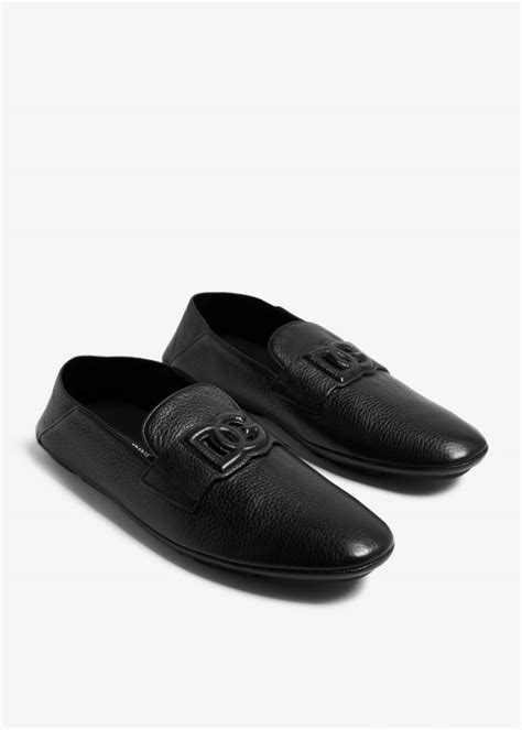 Dolceandgabbana Deerskin Driver Slippers For Men Black In Uae Level Shoes