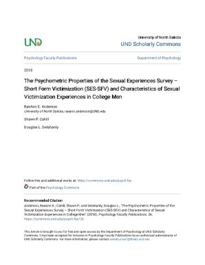 Fillable Online The Psychometric Properties Of The Sexual Experiences