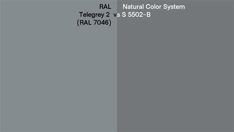 Ral Telegrey 2 Ral 7046 Vs Natural Color System S 5502 B Side By Side