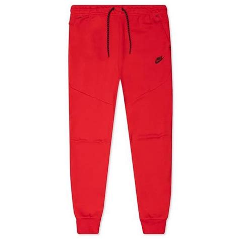 Nike Tech Fleece Joggers Men University Red Black • Pris