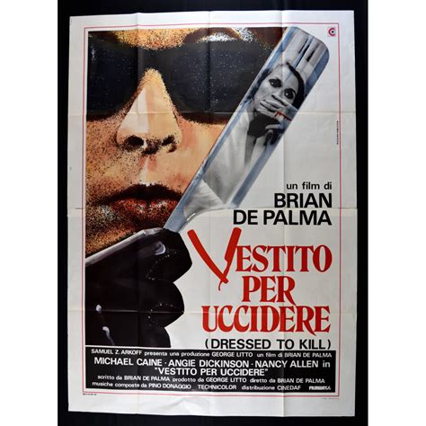 Manifesto VESTITO PER UCCIDERE Brian De Palma Michael Caine Allen A73