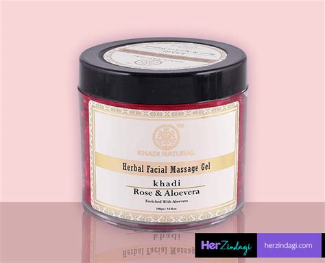 Hz Tried And Tested Khadi Natural Ayurvedic Rose And Aloevera Herbal Face Massage Gel Detailed