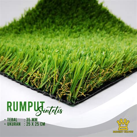 Jual Bright Crown Karpet Rumput Sintetis Palsu UK 25X25CM TEBAL 35mm