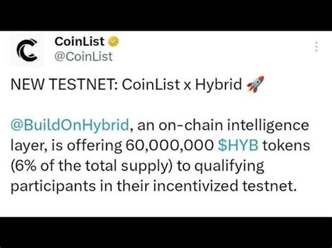 Hybird New Testnet Offer Per Account 10 20 Easy Earn Binanace