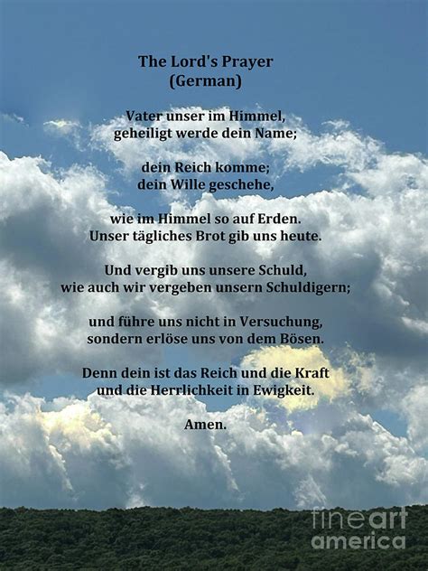 The Lords Prayer In German Digital Art By Candace Thomas Fine Art America