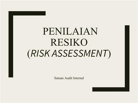 Pdf Penilaian Resiko Risk Assessment Kesadaran Tentang Bahaya Dan