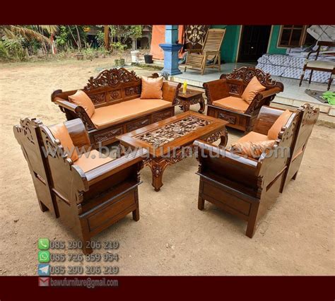 Jual Kursi Tamu Kartini Model Ukiran Jepara Bawu Furniture