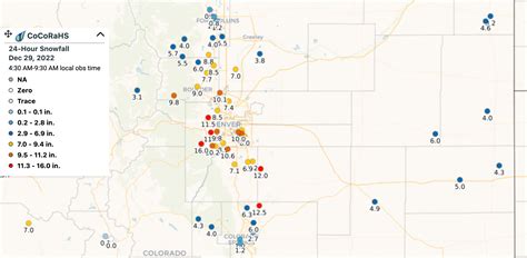 Snowfall Totals From Last Nights Heavy Snow Event That Buried The