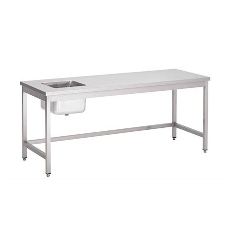 Table Inox Centrale De Chef P X H Mm Sans Dosseret Sans