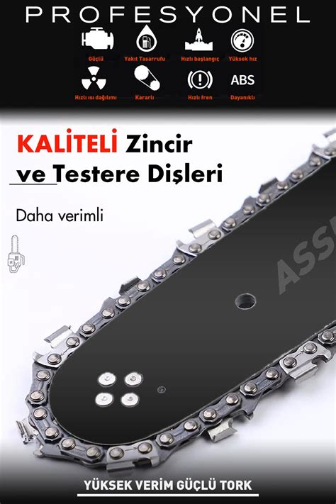 Assur Plus 25cc Portatif Mini Benzinli Testere Ağaç Odun Dal Budama