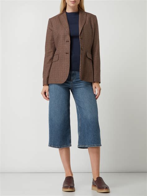 Gant Blazer Mit Glencheck Muster Sand Online Kaufen