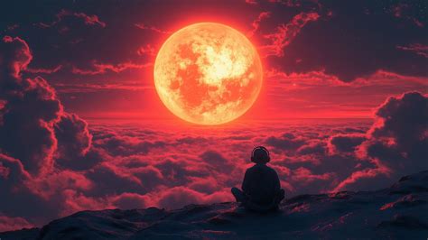 Wallpaper Sun Silhouette Clouds Height Hd Picture Image
