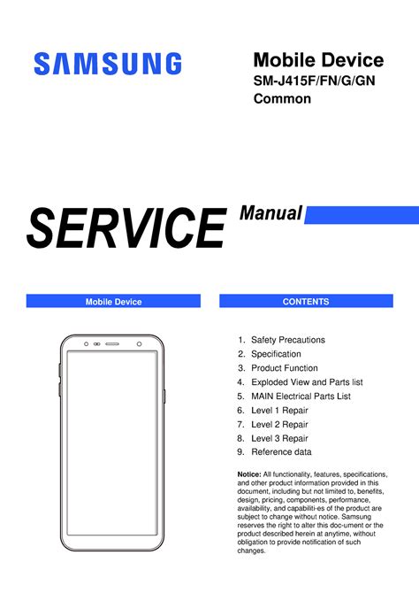 Sm J F Fn G Gn Service Manual Sm J F Fn G Gn Common Mobile Device