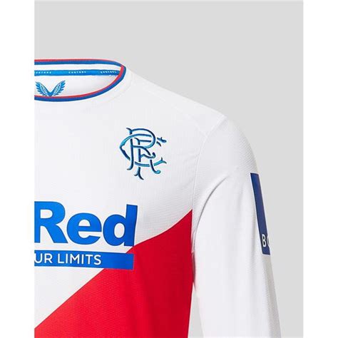 Castore Rangers FC Long Sleeve Away Pro Jersey White Red