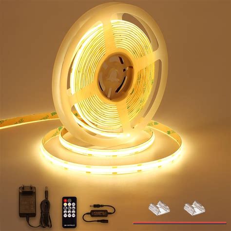 V Cob Led Strip Warm White K Dimmable Waterproof Ip Outdoor