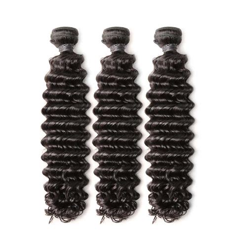 10a Brazilian Deep Wave 3 Bundles With Lace Closure