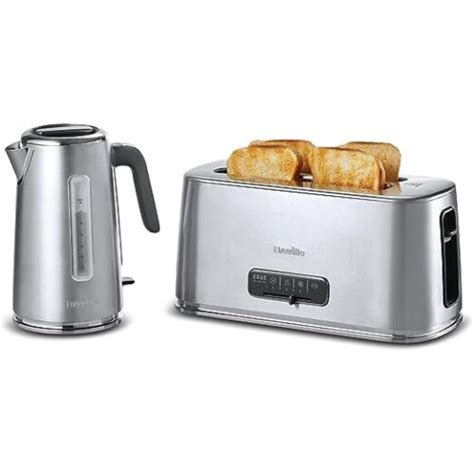 Breville Edge Kettle And Toaster Set With 17 Litre 3kw Fast Boil Electric Kettle And 4 Slice