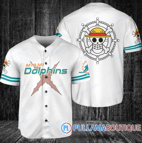 Luffy After Timeskip One Piece Straw Hat Miami Dolphins Jersey Pullama