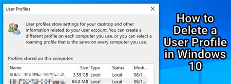 Comment Supprimer Un Profil Utilisateur Dans Windows