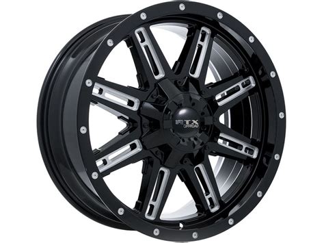 Rtx Off Road Milled Gloss Black Ravine Wheel Realtruck