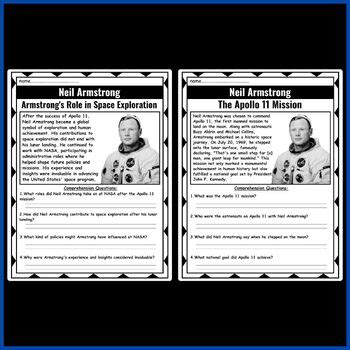 Neil Armstrong Helen Keller Eleanor Roosevelt Babe Ruth Reading Comprehension