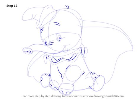 Learn How To Draw Dumbo Elephant From Dumbo Dumbo Step By Step