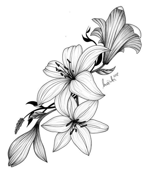 Drawings Of Flowers For Tattoos