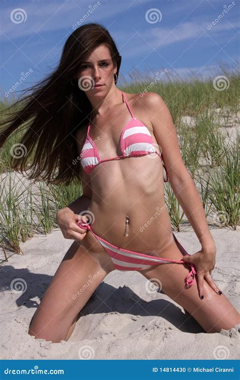 Pink And White Bikini Stock Photo Image Of Bikini Stripe