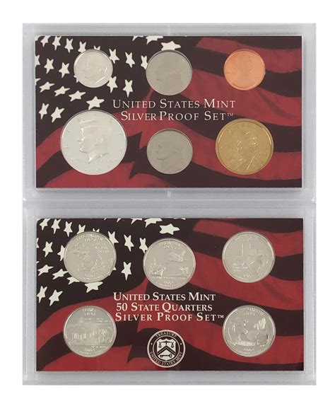 Lot S U S Mint State Quarters Silver Proof Set